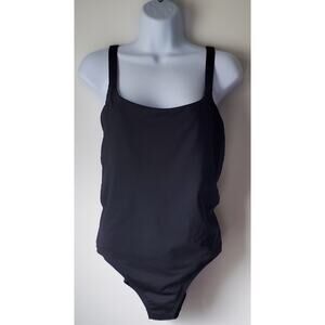 Athleta Womens Black One Piece Swimsuit Size Medium Capsule Minimalist Sexy